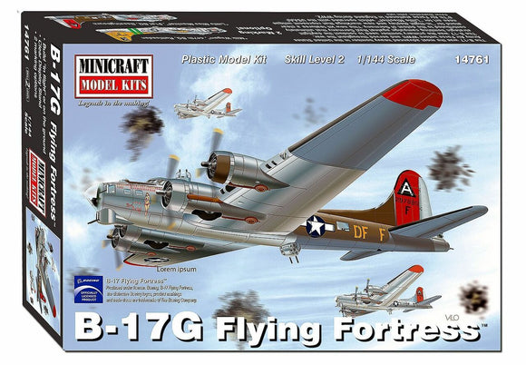 B-17G Flying Fortress Aircraft 1/144 Minicraft | 14761 |  AMT Model-Hobbytyme-[variant_title]-ProTinkerToys