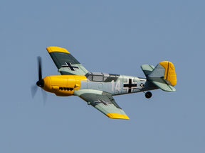 Scale model of a Messerschmitt Bf 109 airplane in flight against a light sky for Rage R/C RGRA1304