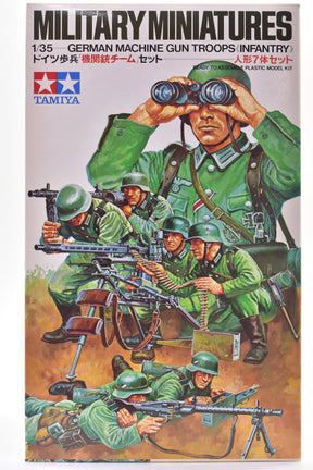 German machine gun troops in 1/35 scale, ready to assemble plastic model kit for Tamiya MM138