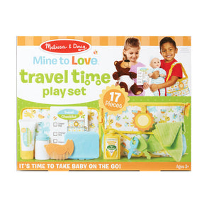 Travel play set with baby care items for imaginative play for Melissa and Doug 31707