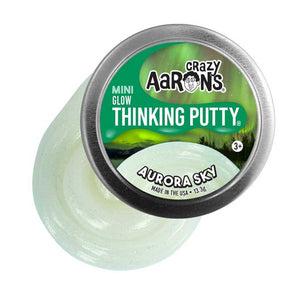 Mini glow thinking putty in aurora sky color for Crazy Aaron's AS003