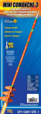 Rocket kit packaging showing a 3-stage model rocket and launch details for Estes 2448