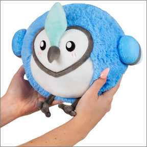 Blue squishy toy blue jay plush toy held by hands for Squishable SQU-110210