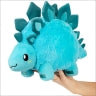 Blue, plush Stegosaurus toy with spiky back, held by a hand for Squishable SQU-114768