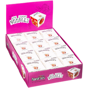 Box of mini gummy noodles candy for Nassau Candy 12204