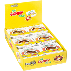 Box of mini gummy pizza snacks for Nassau Candy 12200