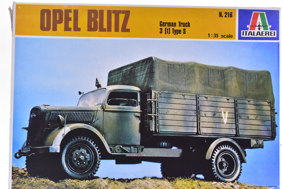Opel Blitz German Truck 3 (t) Type S 1:35 Scale | 216 | Italeri Models