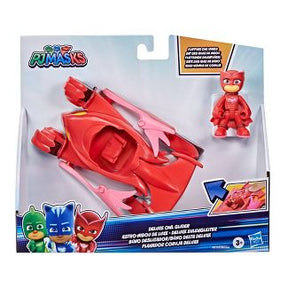 Red glider toy with Owlette figure and three small character figures for PJ Masks F2133/F2109