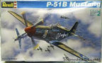 P-51B Mustang model kit box art showing aircraft in flight for Revell Model Co 4773