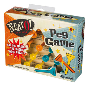 Wooden puzzle game box with pegs and instructions for U.S. Toy Co 1954