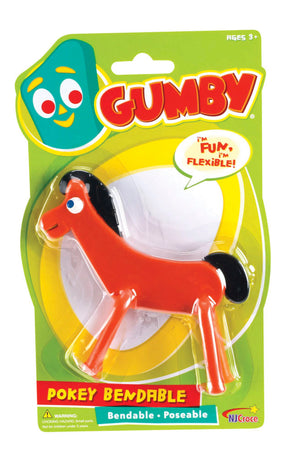 Red, bendable toy horse toy in packaging for U.S. Toy Co 4512