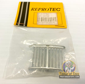 Metal luggage rack with yellow card showing model ST1004 for ReproTec