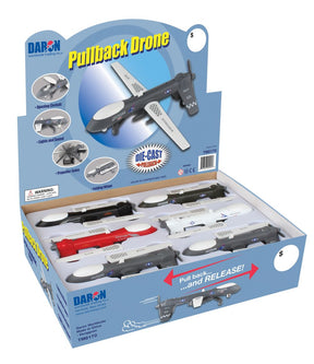 Toy drone set with pull-back action, lights, and sound features for Daron TM8170