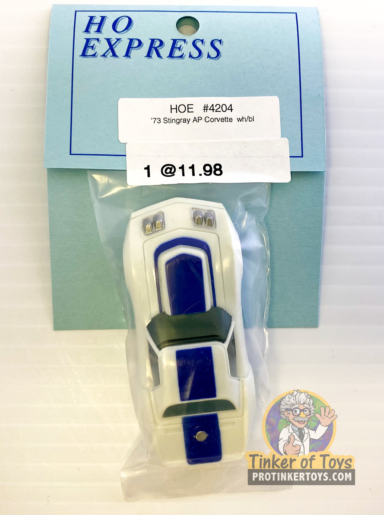 A/P Corvette | HOE | HO Express-American Line-K-White/Blue Stripe-ProTinkerToys