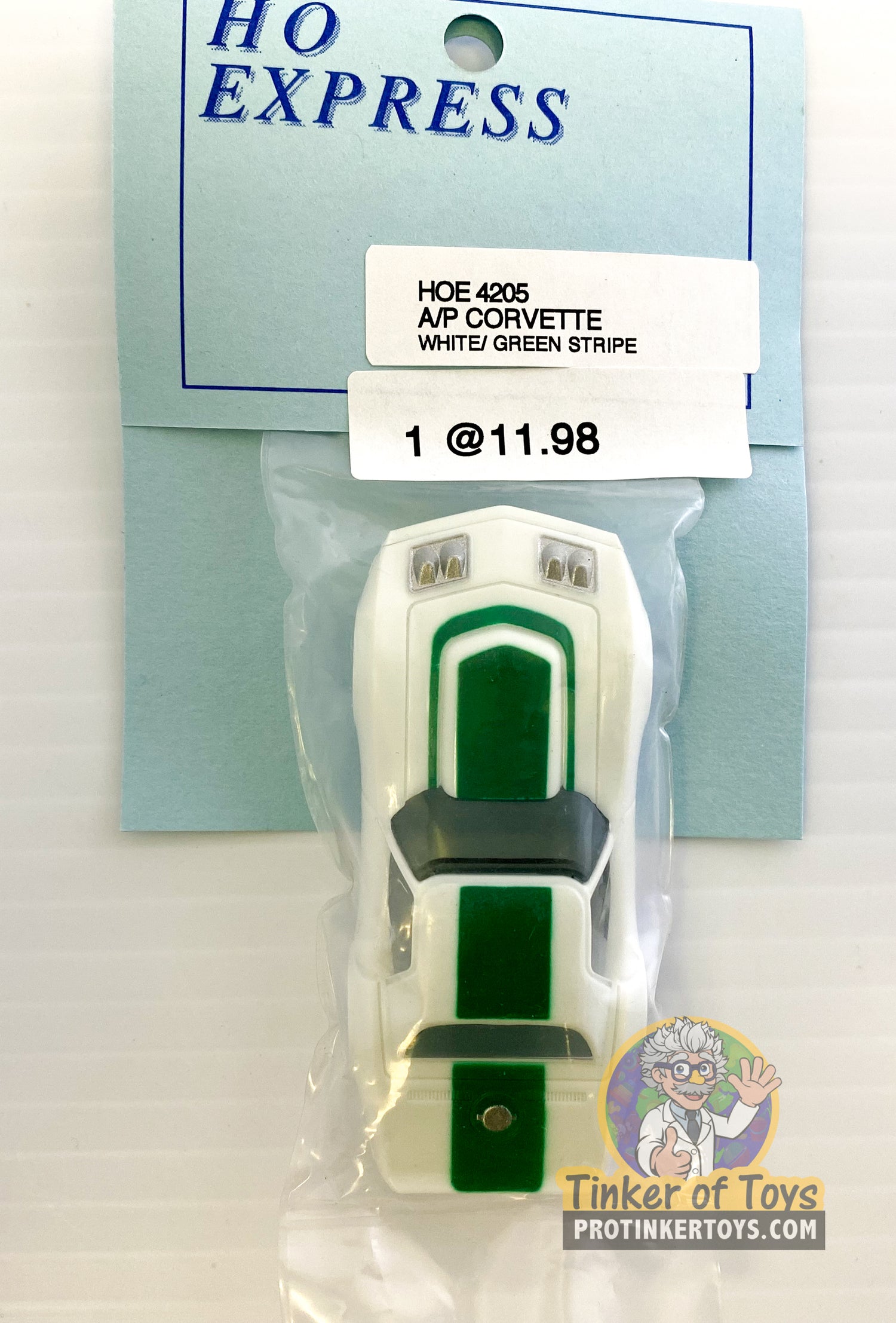 A/P Corvette | HOE | HO Express-American Line-K-White/Green Stripe-ProTinkerToys