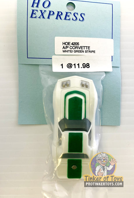 A/P Corvette | HOE | HO Express-American Line-K-White/Green Stripe-ProTinkerToys