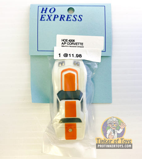 A/P Corvette | HOE | HO Express-American Line-K-White/Orange Stripe-ProTinkerToys