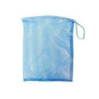 Blue mesh drawstring bag for bath blocks storage for 22057