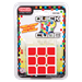 Cube puzzle toy with red facelets, packaged for sale for Duncan 3902QC