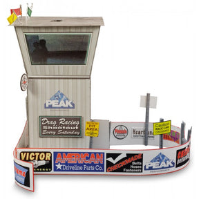 Race tower model kit with pit area and track for hobby assembly for Innovative Hobby Supply BK6413