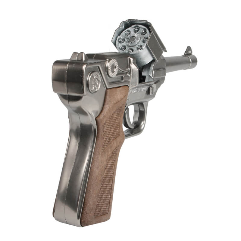 Police Luger Pistol 8-Shot Silver | 124/0 | Gonher – ProTinkerToys.com