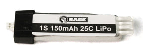 1S 150mAh 25C LiPo battery with micro connector for Rage R/C RGRA1124