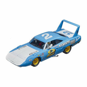 Light blue Plymouth Superbird race car model with number 2 for Carrera Evolution 20027658