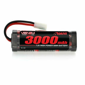 Black and red 7.2V 3000mAh 6-cell NIMH battery with leads for Venom 1539