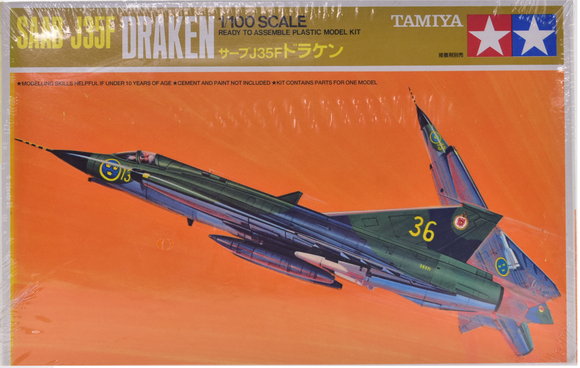 SAAB J35F Draken  1:100 Scale | 60006 | Tamiya Model CO.-Imex-[variant_title]-ProTinkerToys