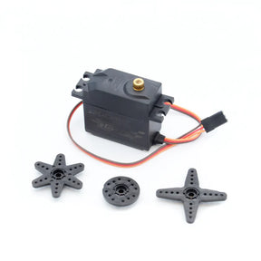 Servo motor with mounting hardware and three star-shaped mounting plates for Savox SAVB12KG