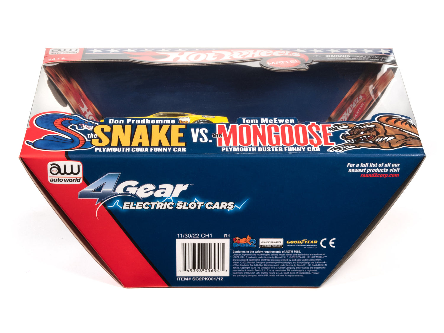 Hot Wheels Snake & Mongoose 2pk - 4Gear | SC2PK001 | Auto World
