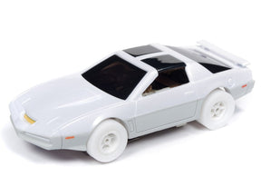 White toy car replica of the KITT/KARR vehicle for Auto World
