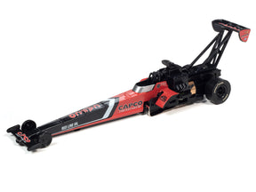 Black and red dragster toy car, detailed model for collectors for Auto World SC370