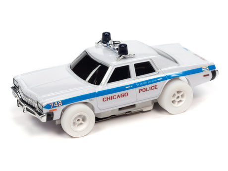 iWheels White Silver Screen Machines - Thunderjet / X-Traction - Release 36 | SC372 |  4 Cars-Auto World-Chicago Police 1974 Dodge Monaco-ProTinkerToys