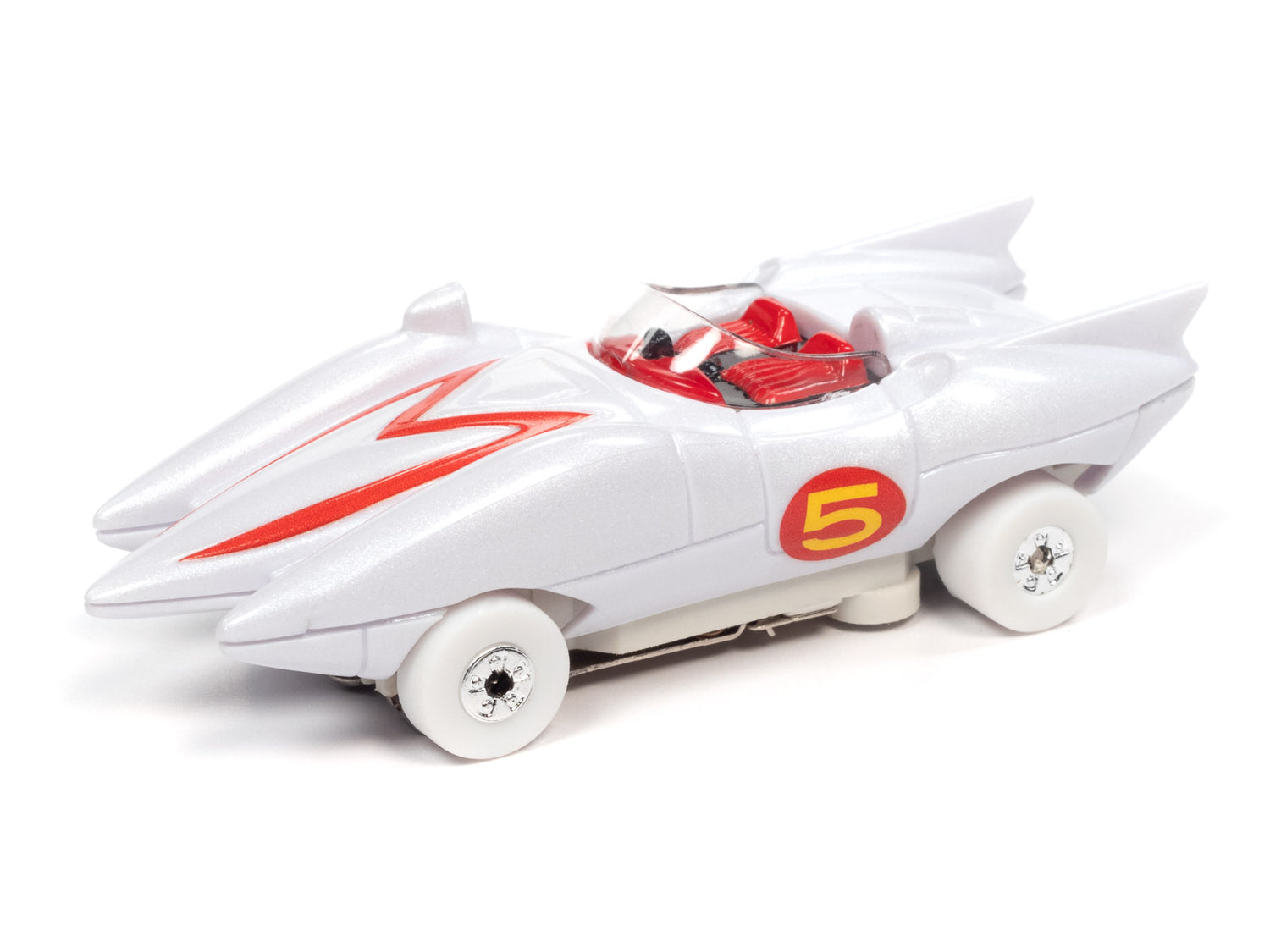 iWheels White Silver Screen Machines - Thunderjet / X-Traction - Release 36 | SC372 |  4 Cars-Auto World-Mach 5-ProTinkerToys