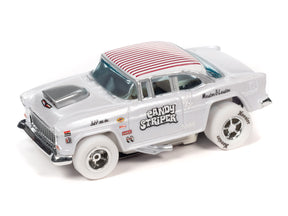 Silver Hot Wheels Candy Striper car toy with red and white stripes for Auto World SC382
