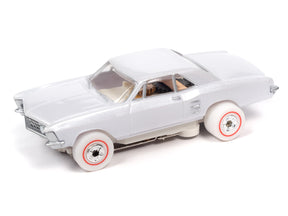 White slot car, side view, on white background for Auto World SC390, white background view, product view 6