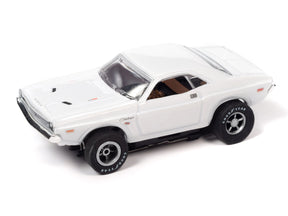 White slot car, side view, on white background for Auto World SC402