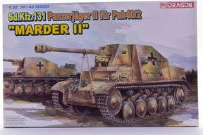 German Marder II self-propelled anti-tank gun model kit box art for Dragon Model 6262
