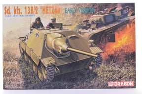 Model kit box art: Sd. kfz. 138/2 "Hetzer" tank in action for AMT 6030