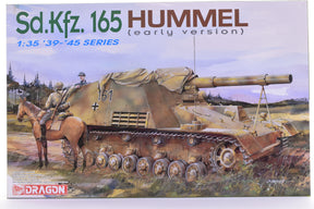 German Hummel self-propelled gun model in a field setting for Dragon Model 6204