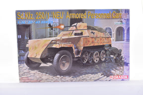Model kit box art: Sd.Kfz. 250/1 "NEU" armored personnel carrier diorama for Dragon 6100
