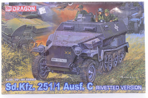 German Sd.Kfz. 251 armored vehicle model in a grassy field setting for Dragon Model 6246