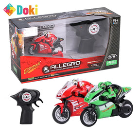 Red and green mini RC motorcycles with remote control for Shen Qi Wei MIC1465