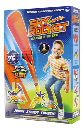 Boy with toy rocket launcher and foam rockets for outdoor fun for U.S. Toy Co 1512