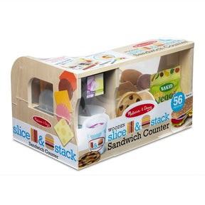 Wooden play food set for role-playing making and serving sandwiches for Melissa and Doug 31650