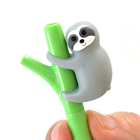 Sloth character attached to a bright green gel pen for BC Mini 22326