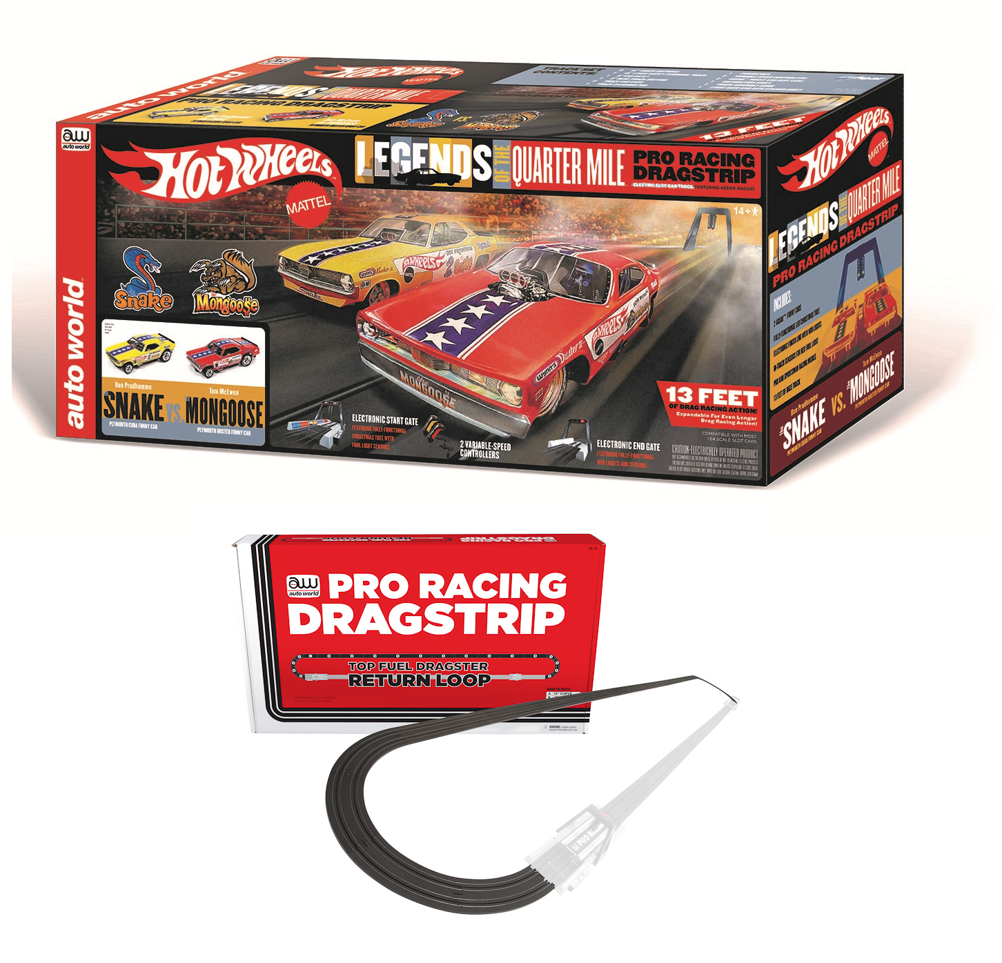 Snake vs Mongoose | SRS330 | 13' Pro Racing Dragstrip HO Scale