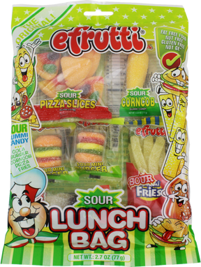 Assortment of sour candies: pizza slices, corn cob, and fries for Nassau Candy 46208