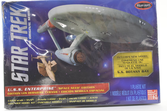 Star Trek U.S.S Enterprise w/ S.S Botany Bay Speed Seed Edition | POL908M | Polar Lights  Model Kit